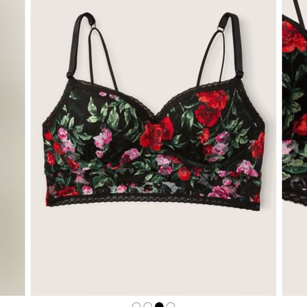 Victoria Secret Pink Lace Wired Push Up Bralette size XL NWT
